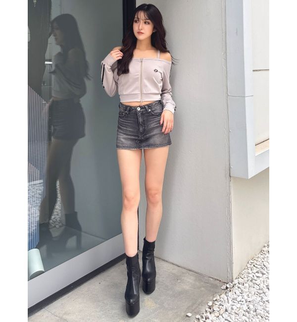 GYDA「GD track 2ラインオフショルトップス」|Tシャツ・カットソー|