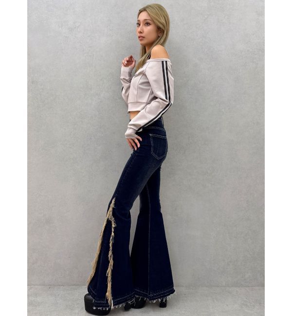 GYDA「GD track 2ラインオフショルトップス」|Tシャツ・カットソー|