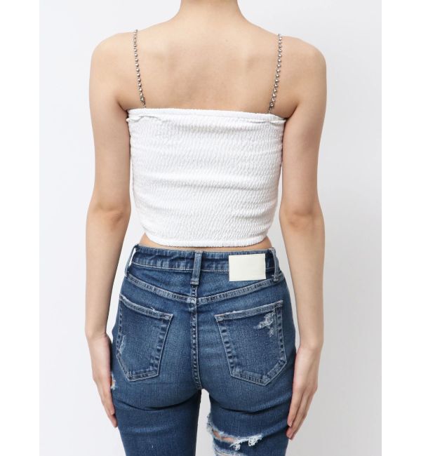 GYDA「ビジューストーンストラップ2WAYリボンブラウス」|シャツ・ブラウス|