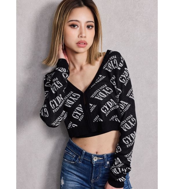 GYDA「GYDA POSH FADITAL ニットカーディガン」|カーディガン|ブラック