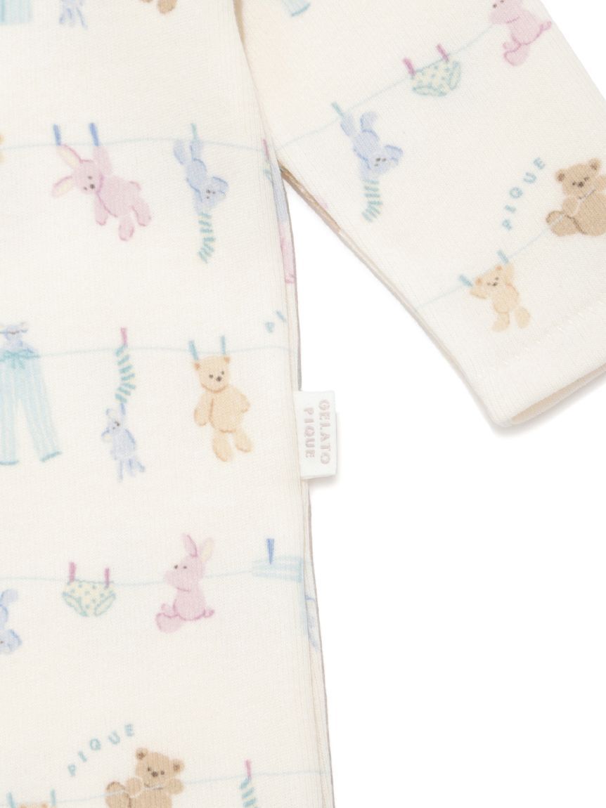 GELATO PIQUE KIDS & BABY「【BABY】ウォッシングアニマル柄ロンパース」|ロンパース|