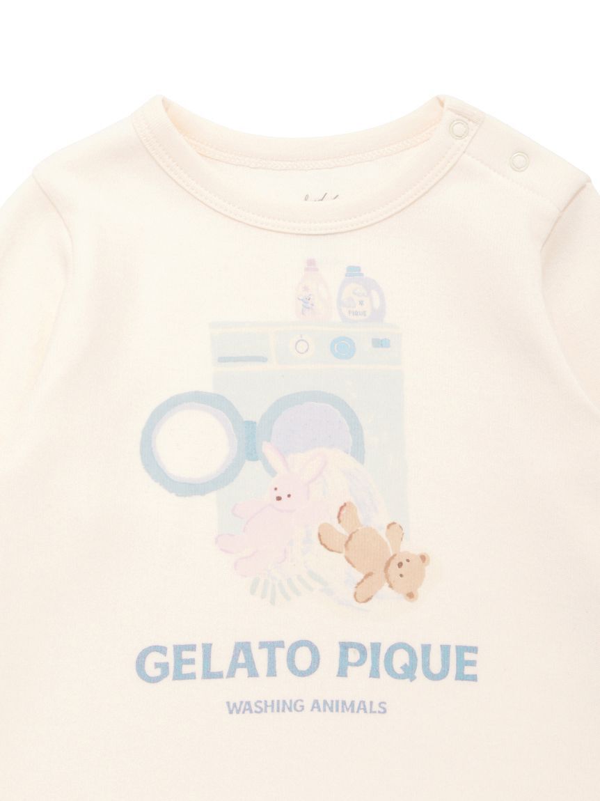 GELATO PIQUE KIDS & BABY「【BABY】ウォッシングアニマルワンポイントロンT」|その他ベビーウェア|