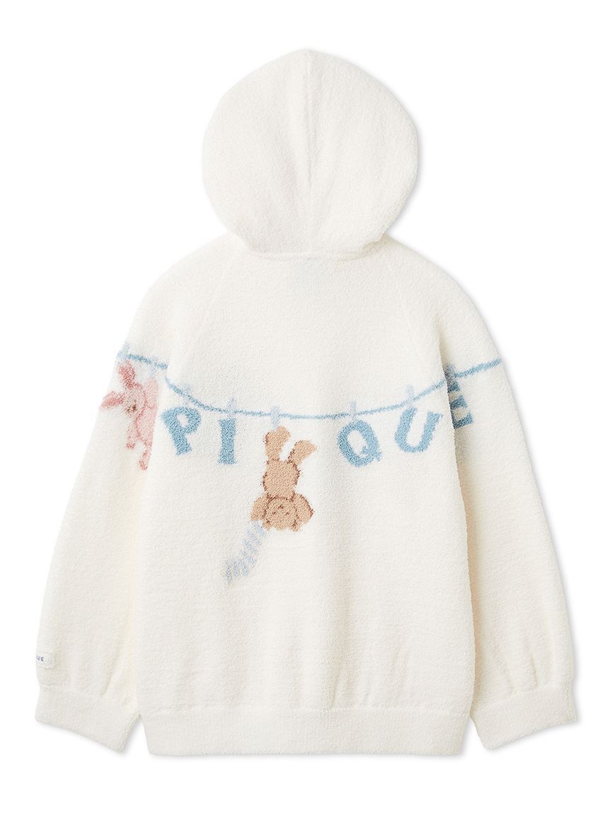 GELATO PIQUE KIDS & BABY「【JUNIOR】エアリーモコウォッシングアニマルジャガードパーカ」|パーカー|
