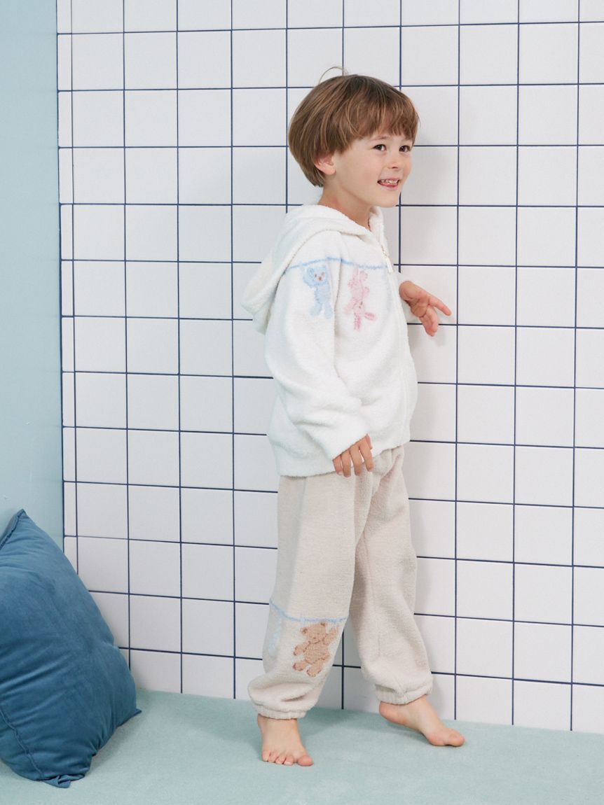 GELATO PIQUE KIDS & BABY「【KIDS】エアリーモコウォッシングアニマルジャガードパーカ」|パーカー|