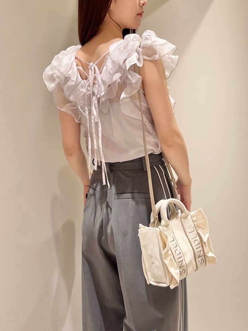 SNIDEL「ノースリフリルブラウス」|シャツ・ブラウス|