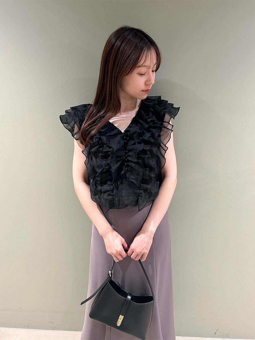 SNIDEL「ノースリフリルブラウス」|シャツ・ブラウス|