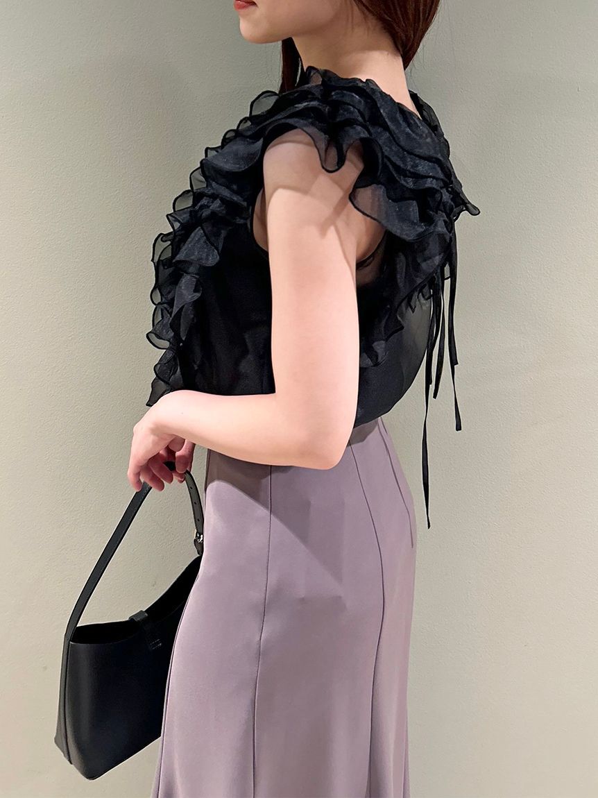 SNIDEL「ノースリフリルブラウス」|シャツ・ブラウス|