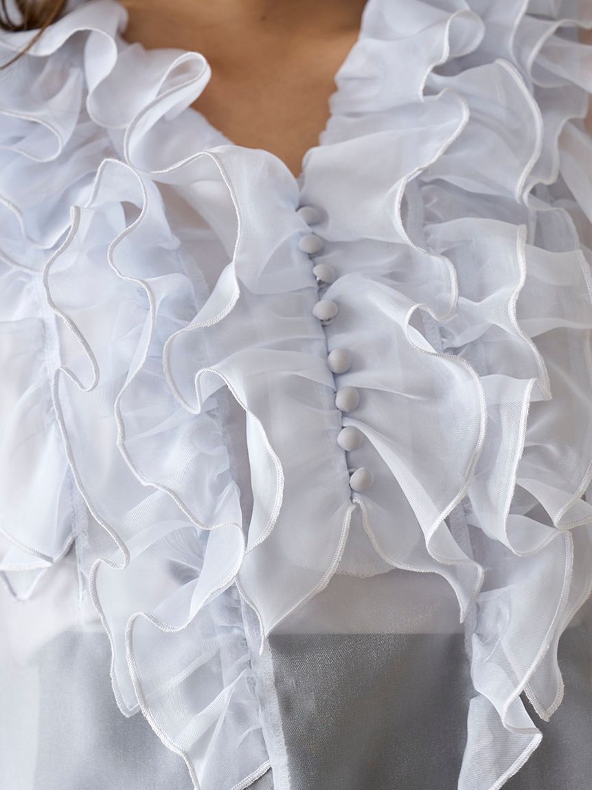 SNIDEL「ノースリフリルブラウス」|シャツ・ブラウス|