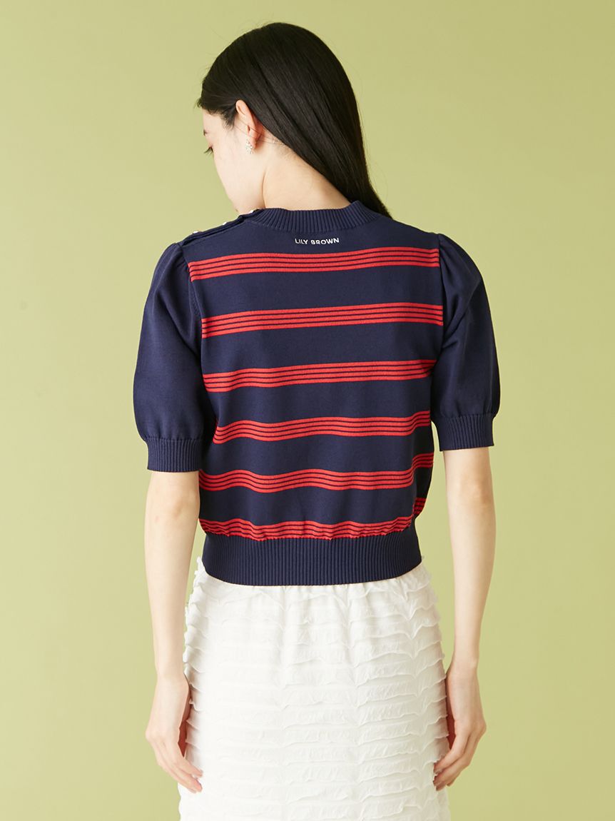 LILY BROWN「【WEB限定カラー】【LILY BROWN&times;MARY QUANT】ジャガードニットトップス」|ニット・セーター|
