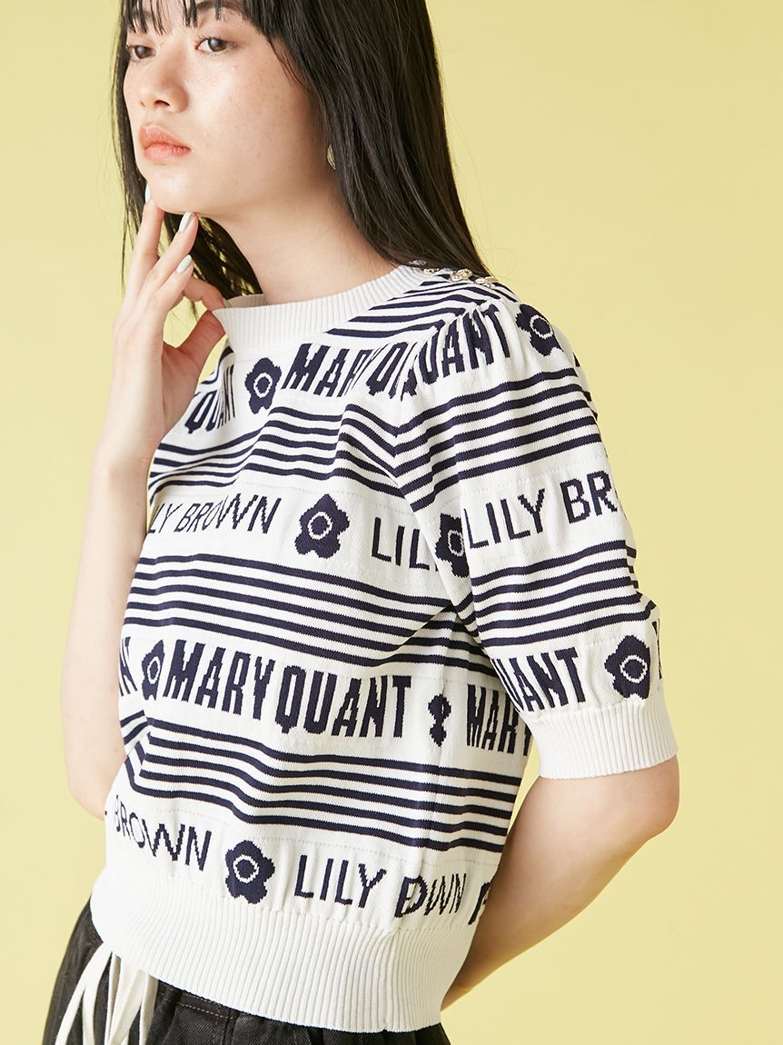 LILY BROWN「【WEB限定カラー】【LILY BROWN&times;MARY QUANT】ジャガードニットトップス」|ニット・セーター|