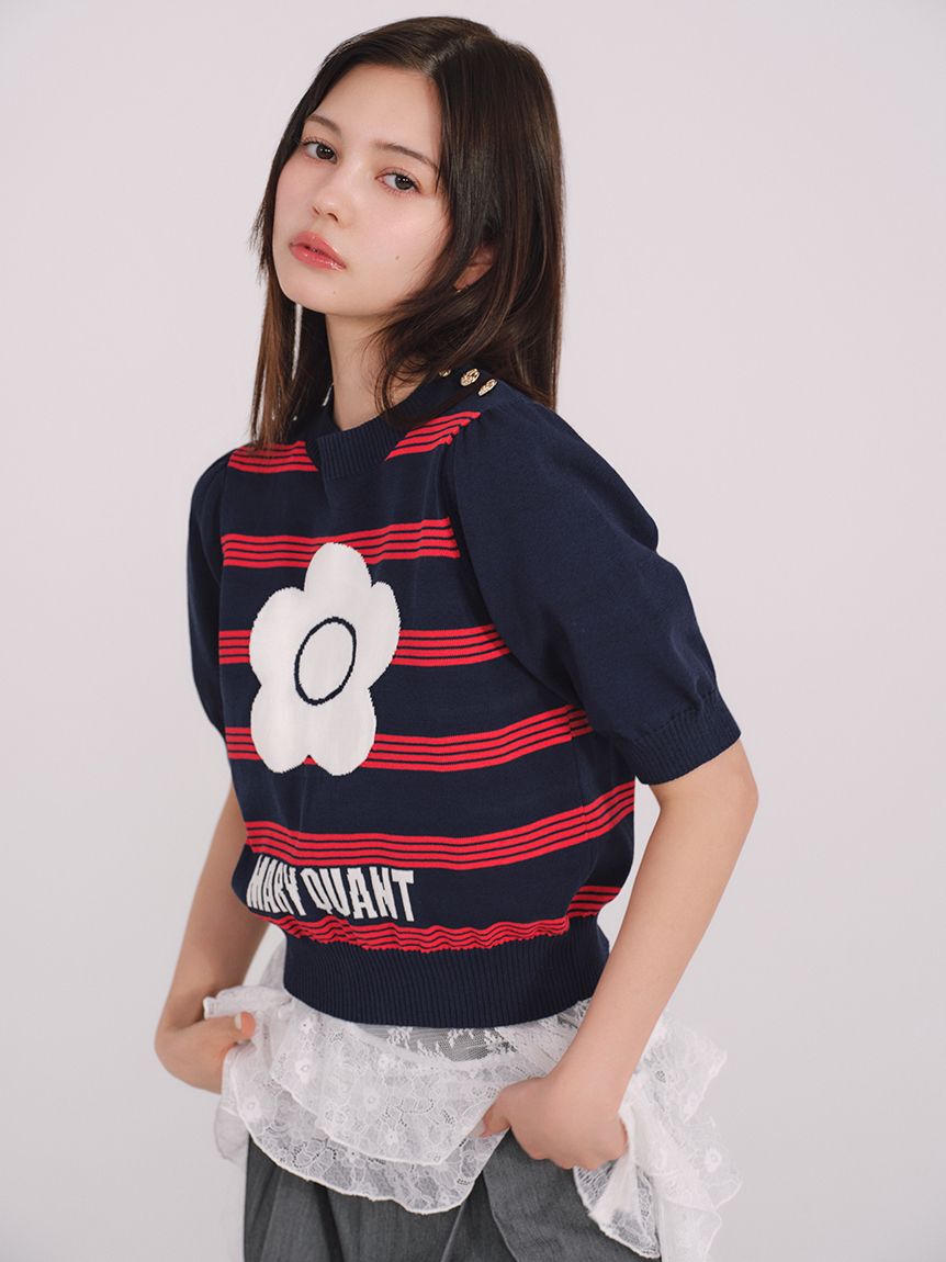 LILY BROWN「【WEB限定カラー】【LILY BROWN&times;MARY QUANT】ジャガードニットトップス」|ニット・セーター|