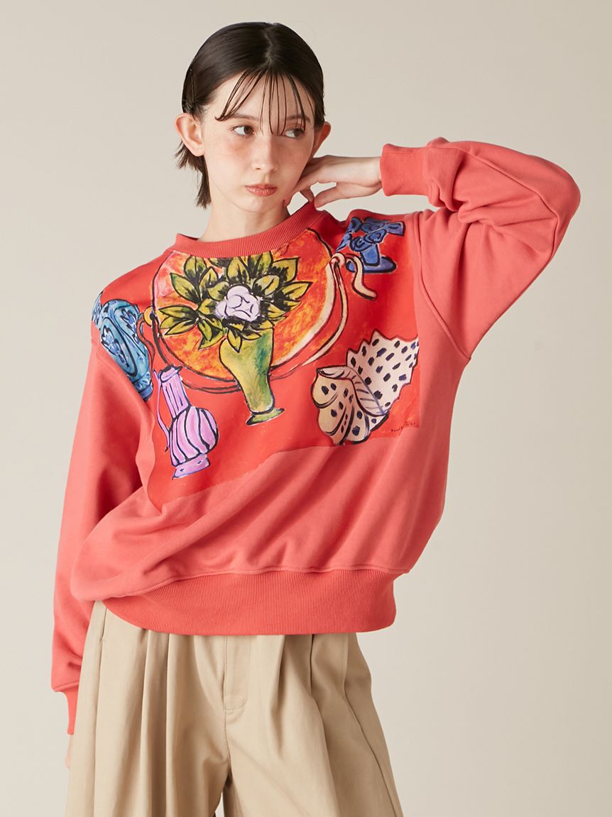 LILY BROWN「パレットアートスウェット」|スウェット・ジャージ|RED