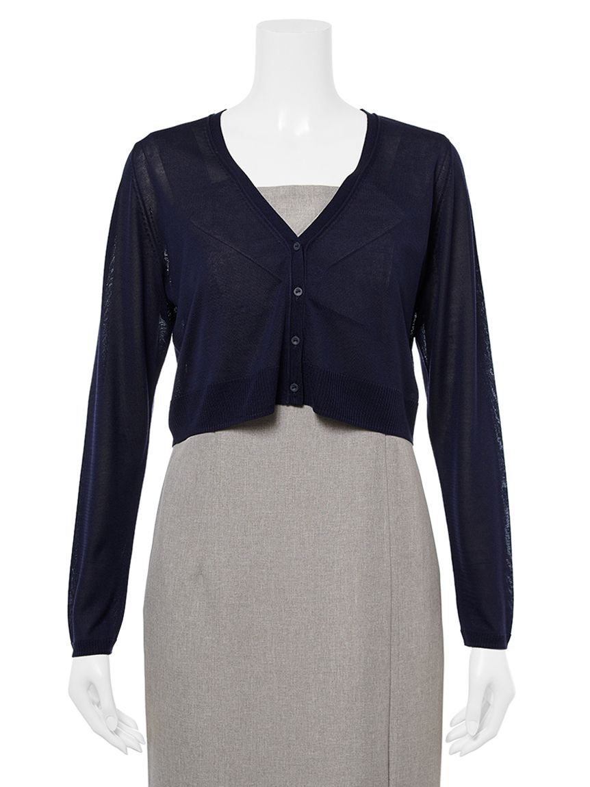 CELFORD「ロングスリーブシアーカーディガン」|カーディガン|