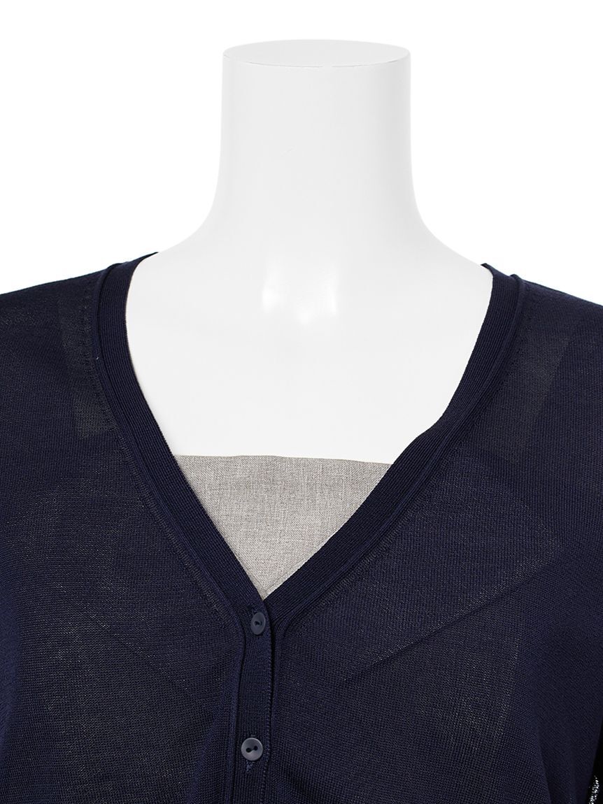 CELFORD「ロングスリーブシアーカーディガン」|カーディガン|