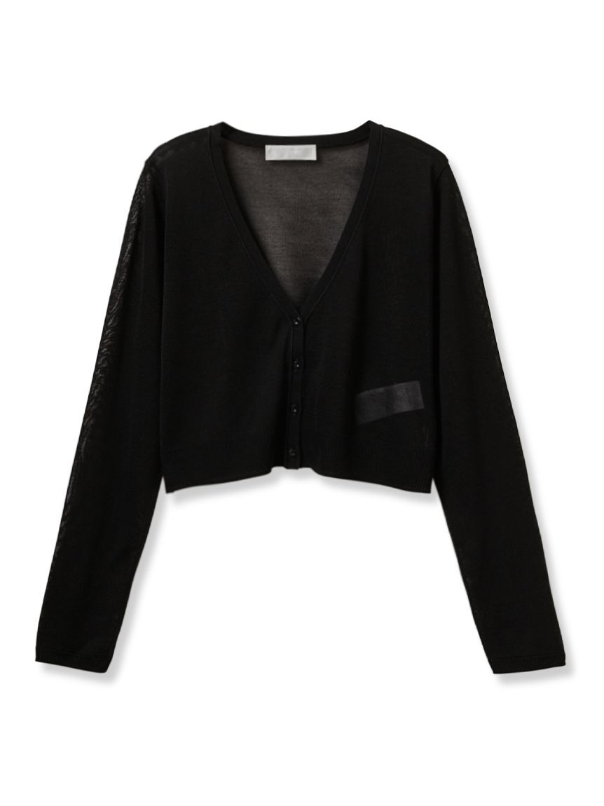 CELFORD「ロングスリーブシアーカーディガン」|カーディガン|BLK