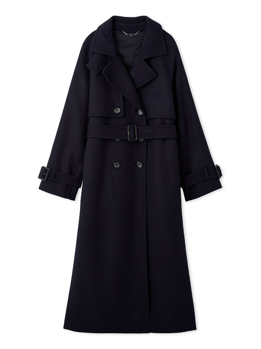 【新品】CELFORD ウール混ロングトレンチコート IVR 38 ウール混ロングトレンチコート（CELFORD）｜ルミネのファッション通販