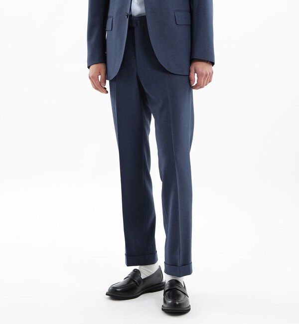 MACKINTOSH PHILOSOPHY「トロッター トラウザーズ#070 はっ水ストレッチメッシュ」|スラックス|ブルー