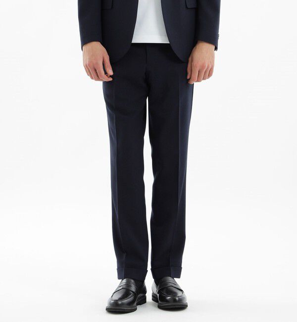 MACKINTOSH PHILOSOPHY「トロッター トラウザーズ#070 はっ水ストレッチメッシュ」|スラックス|ネイビー