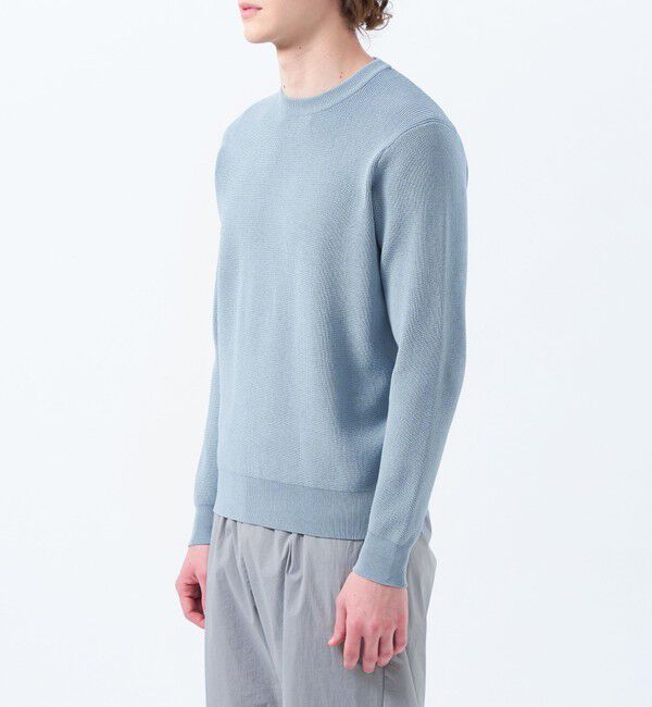MACKINTOSH PHILOSOPHY「片畦プレーティング クルーネックプルオーバーニット」|ニット・セーター|