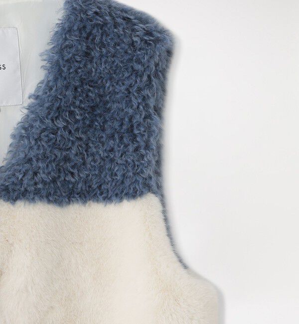  「ブロッキングファーコンビベスト」|ブルゾン・スタジャン|