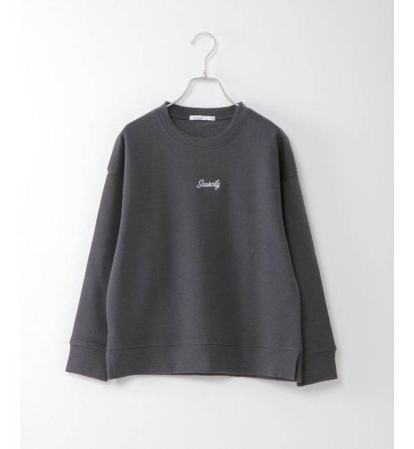 ikka kids「【キッズ】裏起毛チビロゴトレーナー（100~160cm）」|Tシャツ・カットソー|ダークグレイ