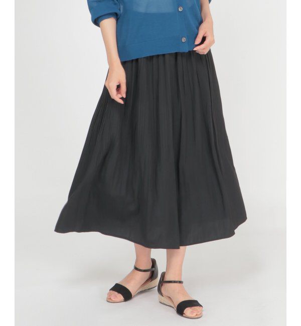 ikka「カッセンプリーツスカート」|スカート|ブラック