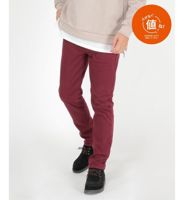 ikka「【接触温感】GOKU楽パンツ EASY STRETCH 起毛5ポケット」|その他|ボルドー