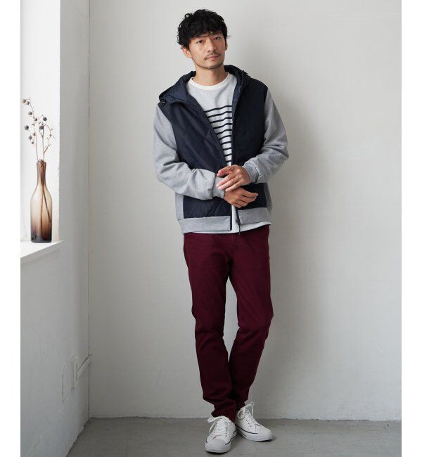 ikka「sorona コンビ中綿ジップパーカー」|ブルゾン・スタジャン|