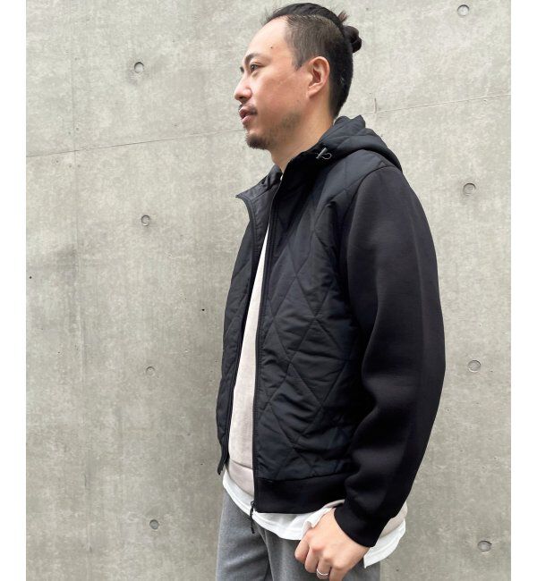 ikka「sorona コンビ中綿ジップパーカー」|ブルゾン・スタジャン|