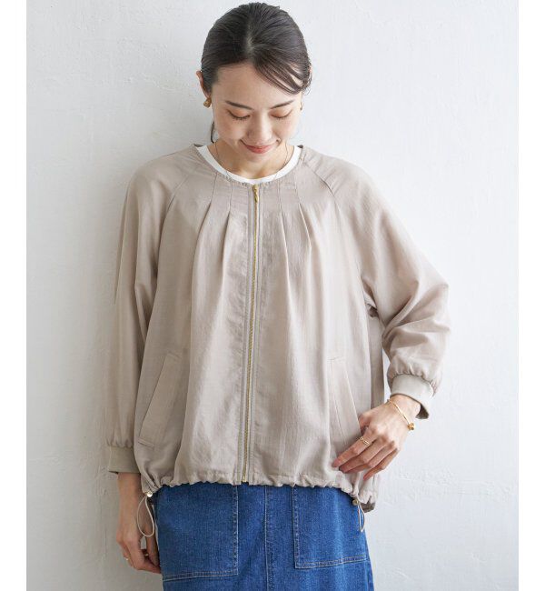 ikka「ライトブルゾン」|ブルゾン・スタジャン|