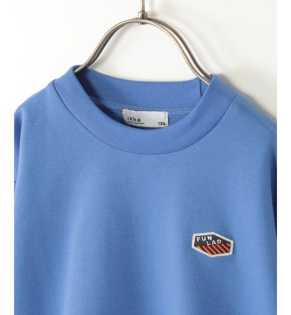 ikka kids「ミニ裏毛ワッペン裾レイヤープルオーバー（120~160cm）」|Tシャツ・カットソー|