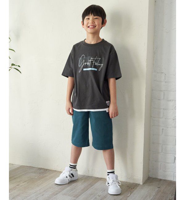 ikka kids「裾レイヤープリントアソートTシャツ（120~160cm）」|Tシャツ・カットソー|