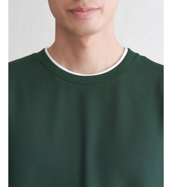 ikka「【吸水速乾】ドライ鹿の子レイヤードTシャツ5分袖」|Tシャツ・カットソー|