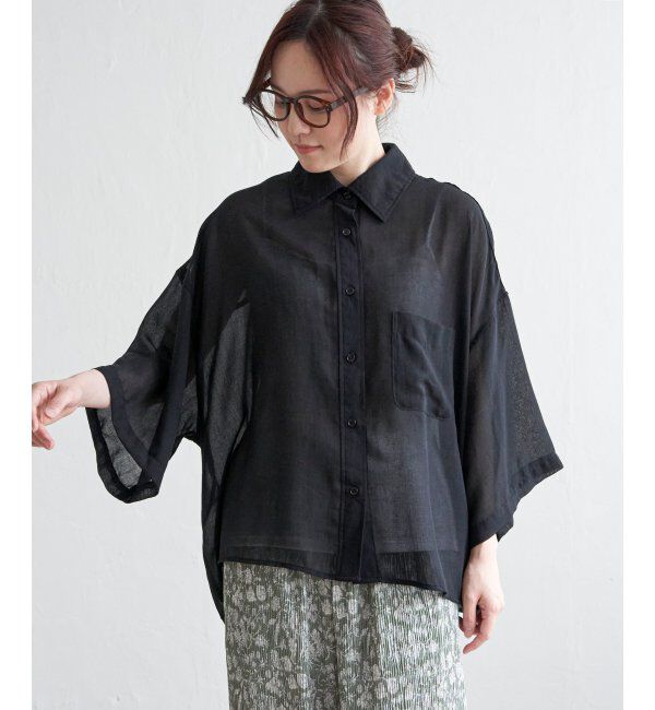 Lbc with Life「シアーボックスシルエットシャツ」|シャツ・ブラウス|