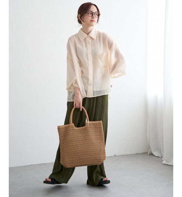 Lbc with Life「シアーボックスシルエットシャツ」|シャツ・ブラウス|