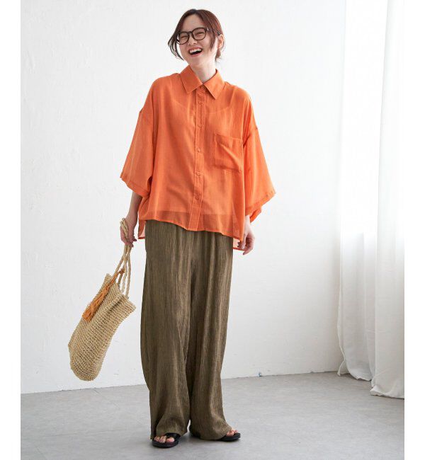 Lbc with Life「シアーボックスシルエットシャツ」|シャツ・ブラウス|