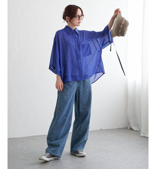 Lbc with Life「シアーボックスシルエットシャツ」|シャツ・ブラウス|