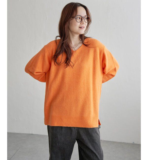 Lbc with Life「アンゴラ混Vネックニットプルオーバー」|カーディガン|