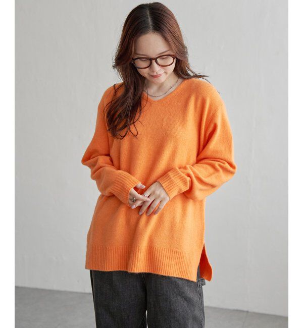 Lbc with Life「アンゴラ混Vネックニットプルオーバー」|カーディガン|