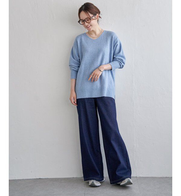 Lbc with Life「アンゴラ混Vネックニットプルオーバー」|カーディガン|