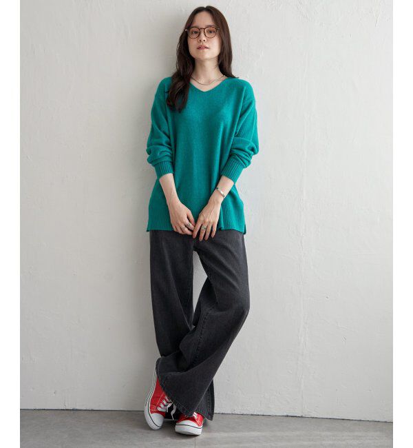 Lbc with Life「アンゴラ混Vネックニットプルオーバー」|カーディガン|