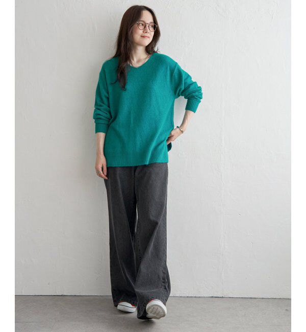 Lbc with Life「アンゴラ混Vネックニットプルオーバー」|カーディガン|