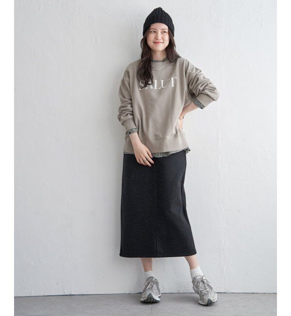 Lbc with Life「ジャージメルトンIラインスカート」|スカート|