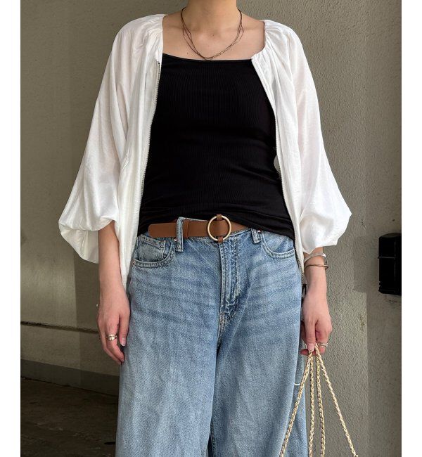 Lbc with Life「シアーヘムドロストブルゾン」|ブルゾン・スタジャン|ホワイト