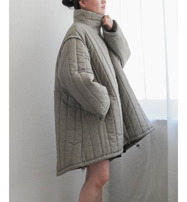 VENCE share style「袖取り外し縦キルト中綿コート」|その他|