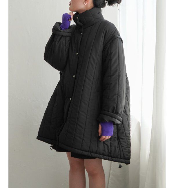 VENCE share style「袖取り外し縦キルト中綿コート」|その他|