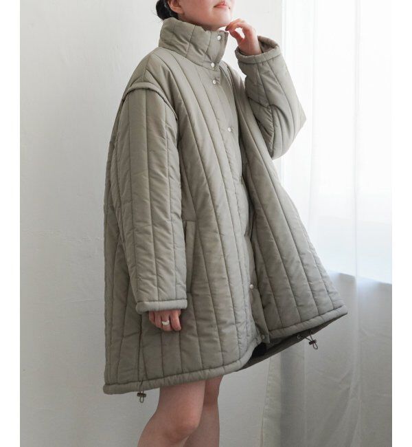 VENCE share style「袖取り外し縦キルト中綿コート」|その他|