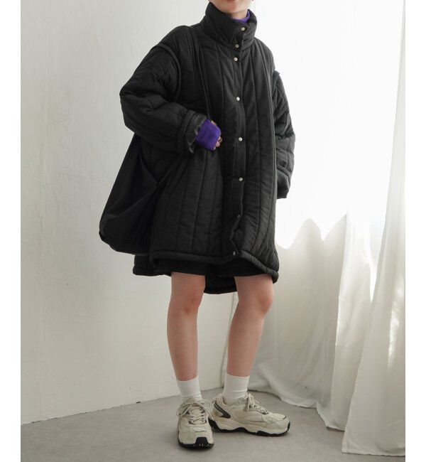 VENCE share style「袖取り外し縦キルト中綿コート」|その他|