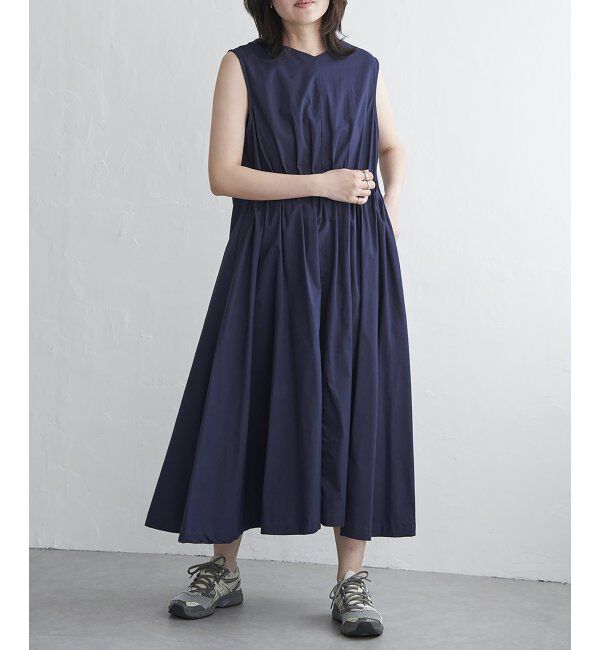 VENCE share style「ウエストタックノースリーブワンピース」|ワンピース|