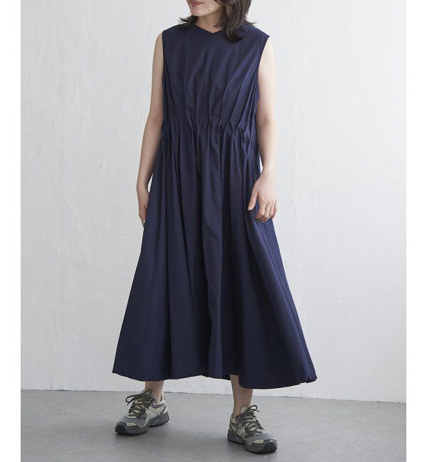 VENCE share style「ウエストタックノースリーブワンピース」|ワンピース|